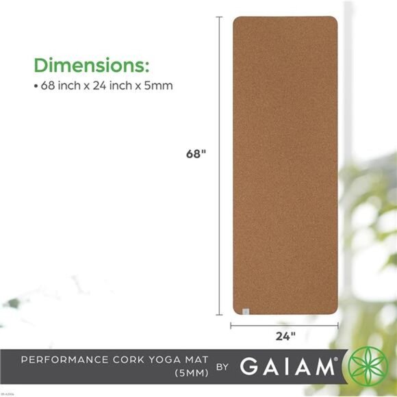 Yoga Exercise Mat | Natural Sustainable Cork Resists Sweat and Odors Non-Slip - Picture 6 of 7